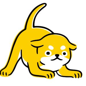 貂明朝のカラー絵文字の犬